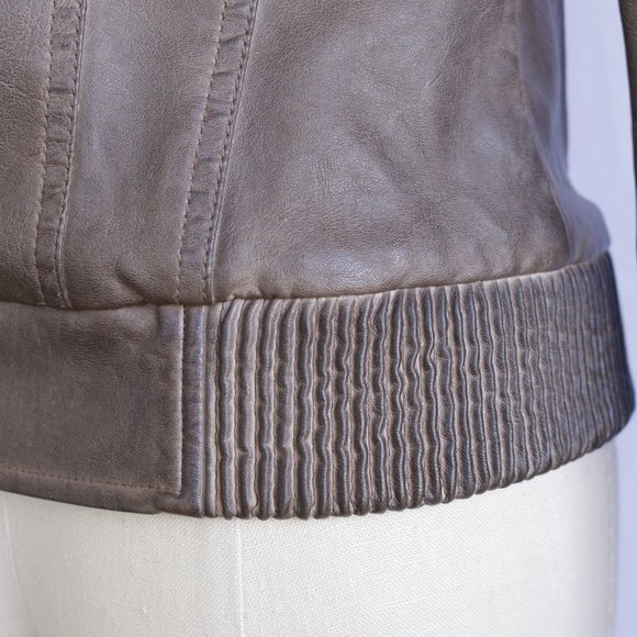 Le Chateau Faux Leather Motorcycle Jacket - Picture 6 of 7